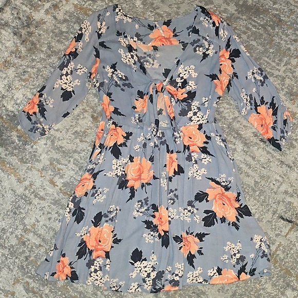 Free People Tied Up In Love Tie Front Whimsical Fairy Dress Size 6 - Picture 2 of 14